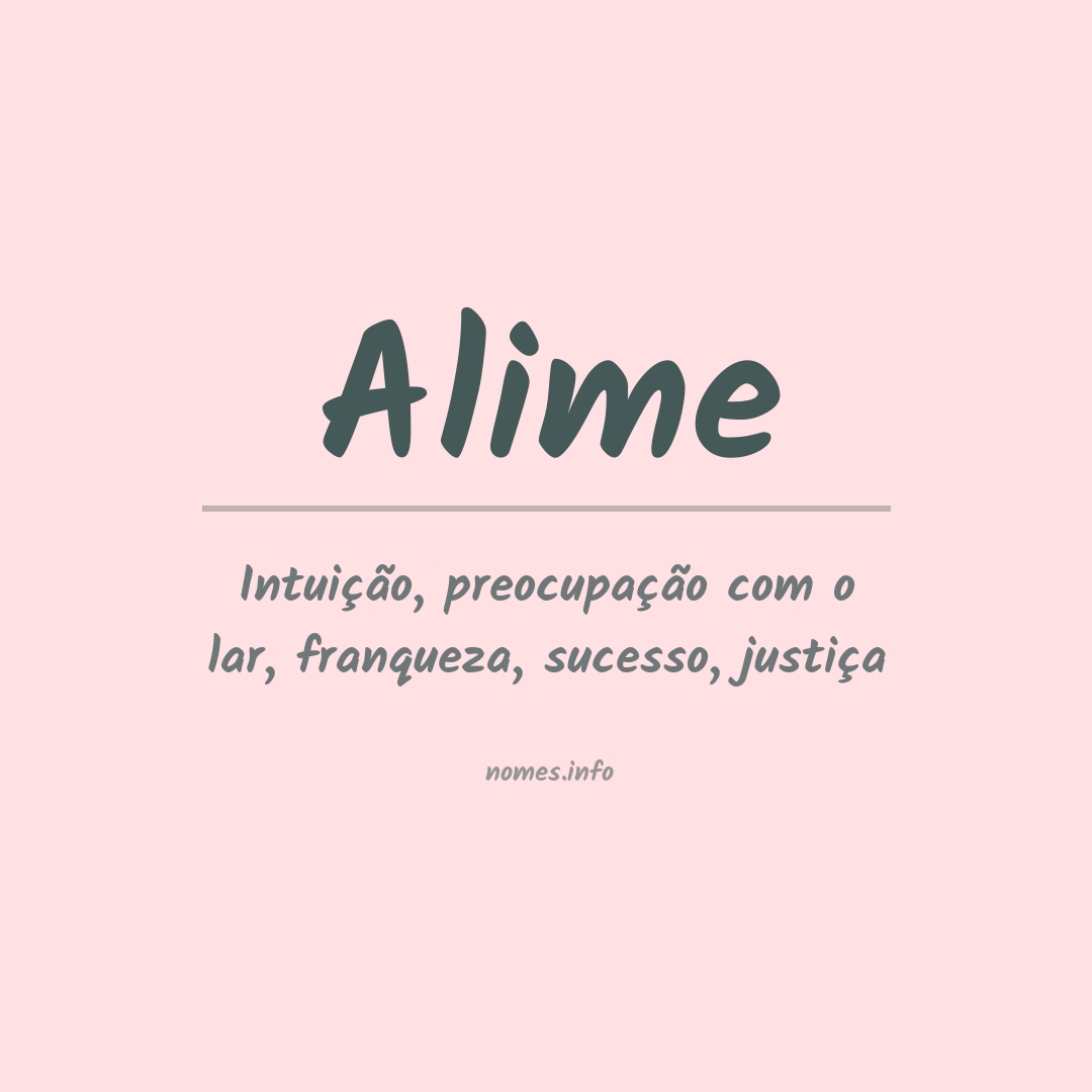 Significado do nome Alime