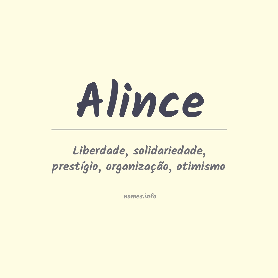 Significado do nome Alince