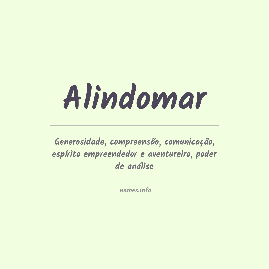 Significado do nome Alindomar