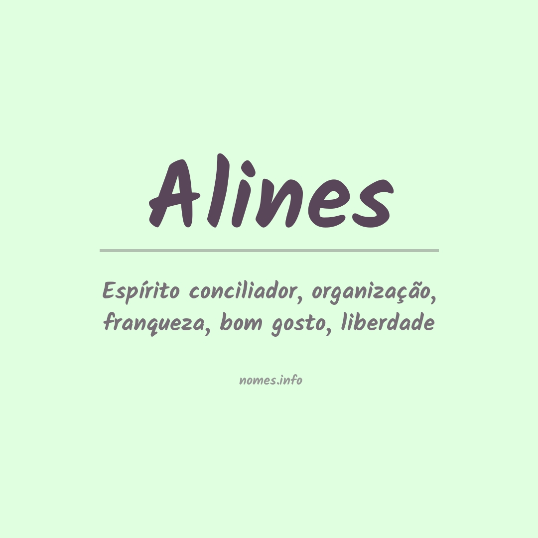 Significado do nome Alines