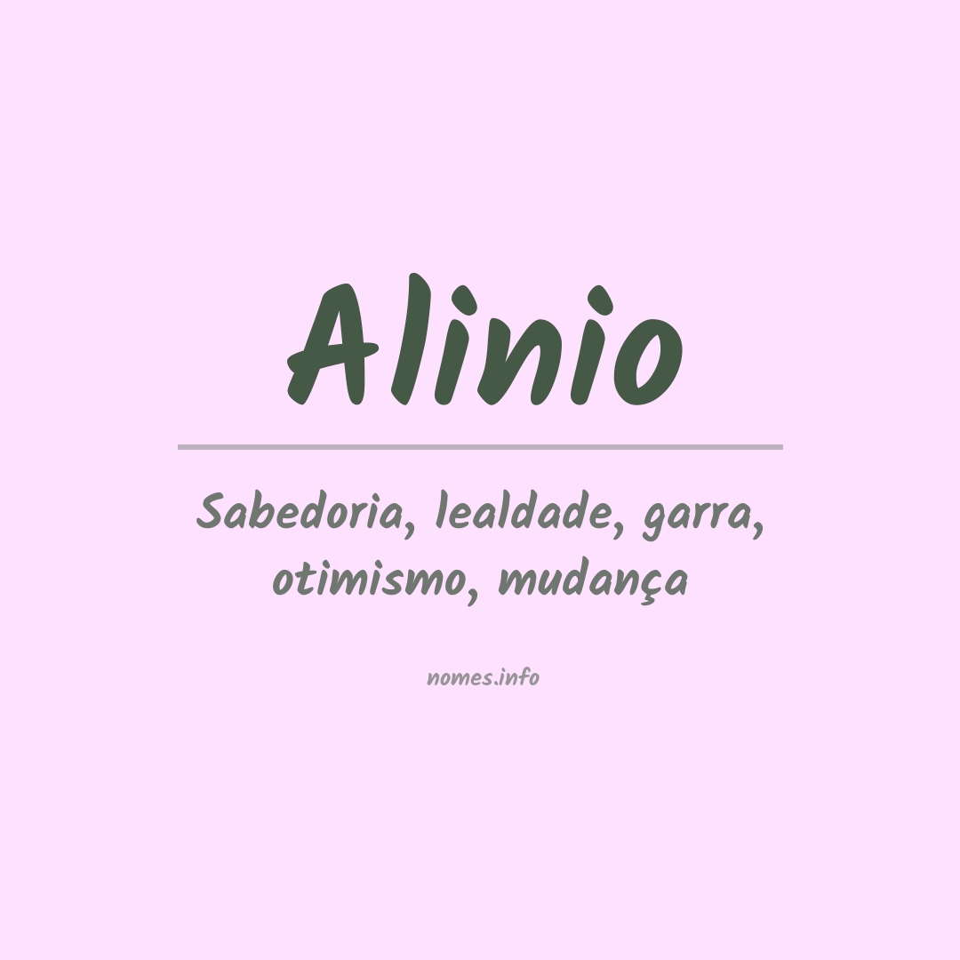 Significado do nome Alinio