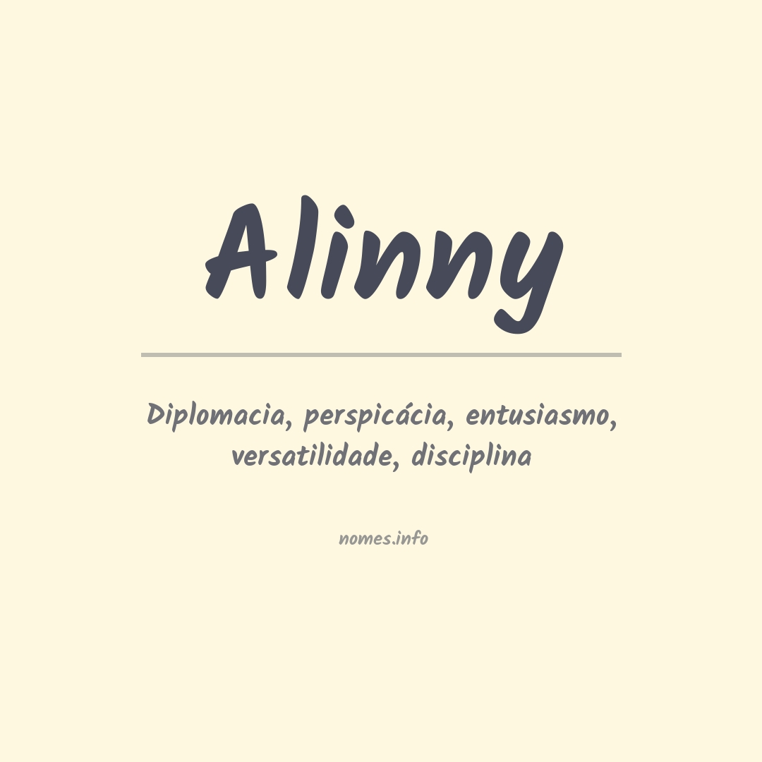 Significado do nome Alinny