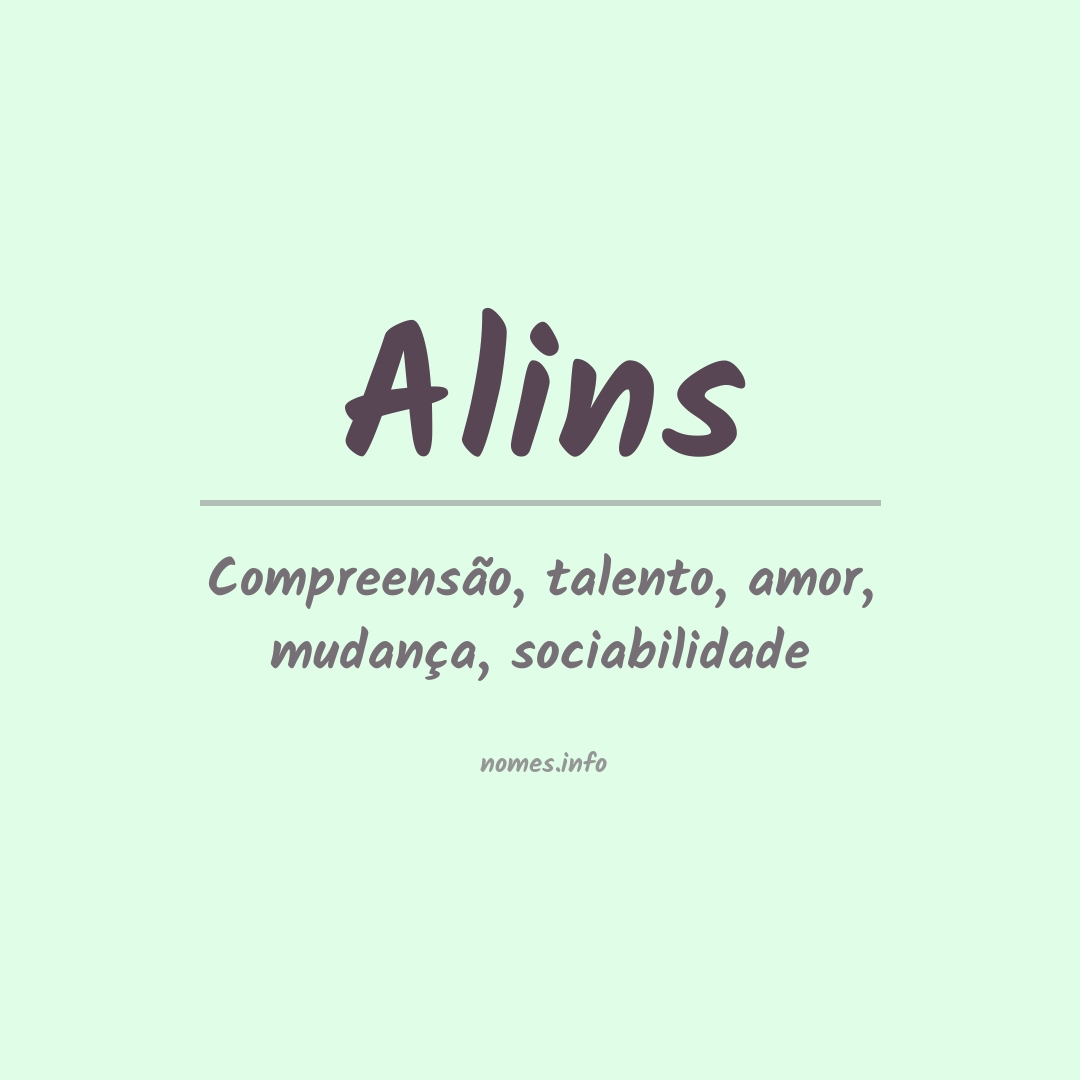 Significado do nome Alins