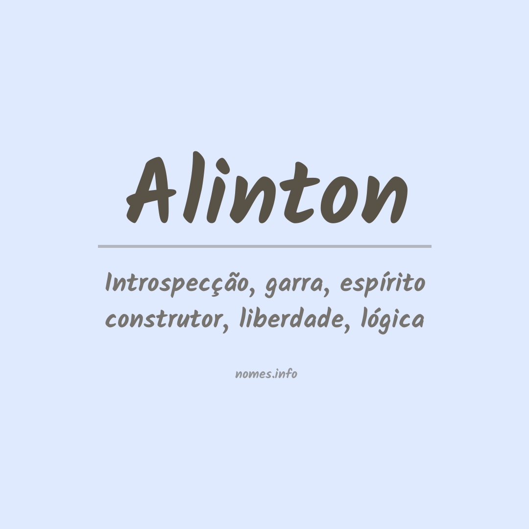 Significado do nome Alinton