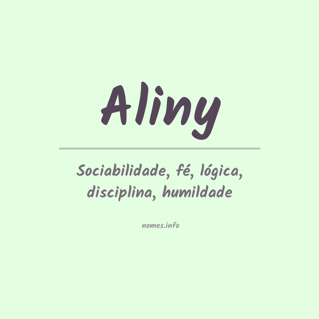 Significado do nome Aliny