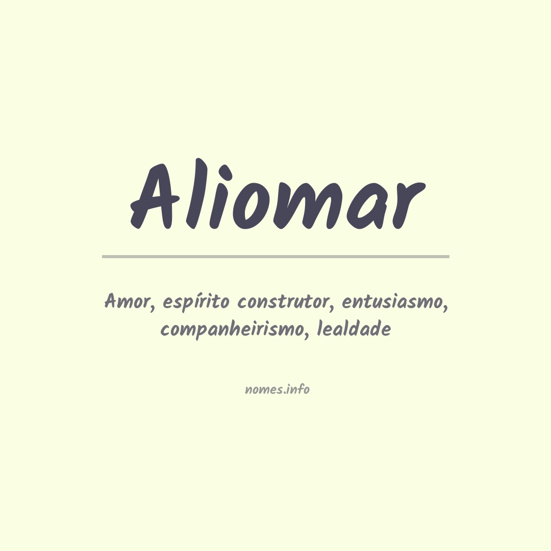 Significado do nome Aliomar