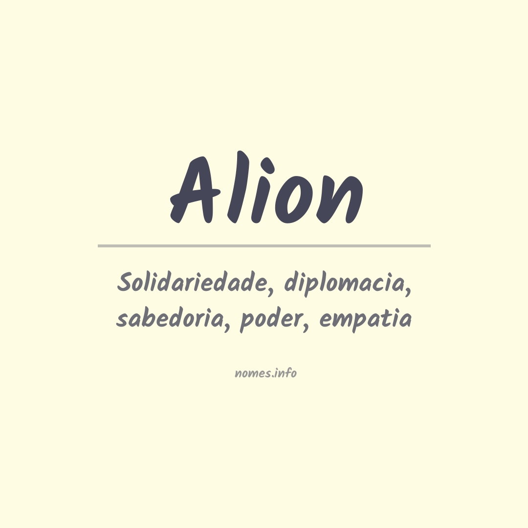 Significado do nome Alion