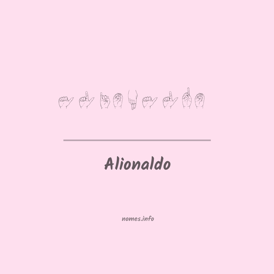Alionaldo em Libras