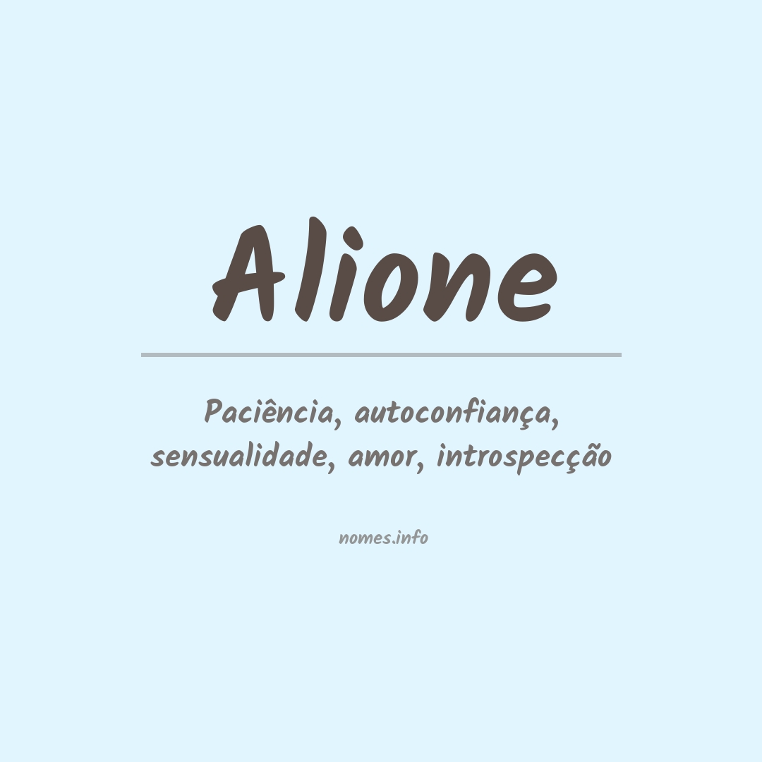 Significado do nome Alione