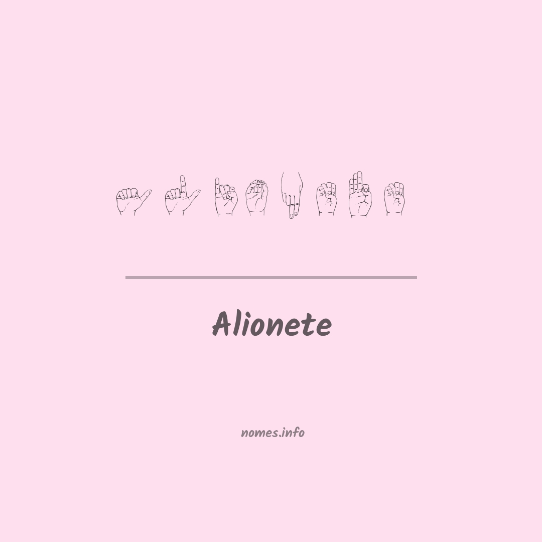 Alionete em Libras