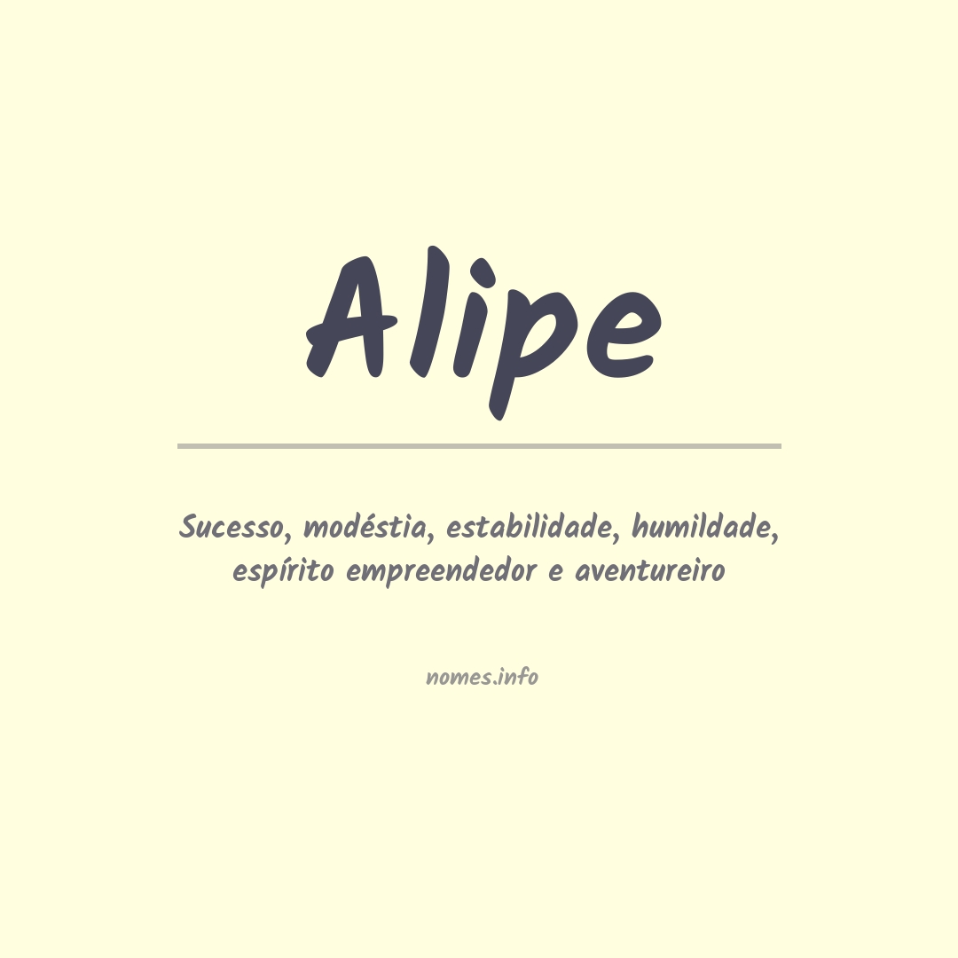 Significado do nome Alipe