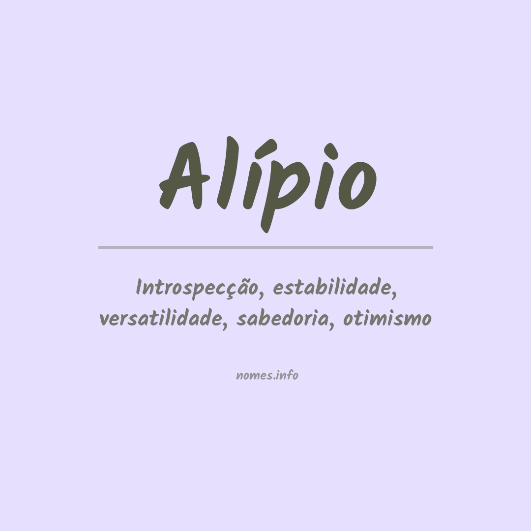 Significado do nome Alípio