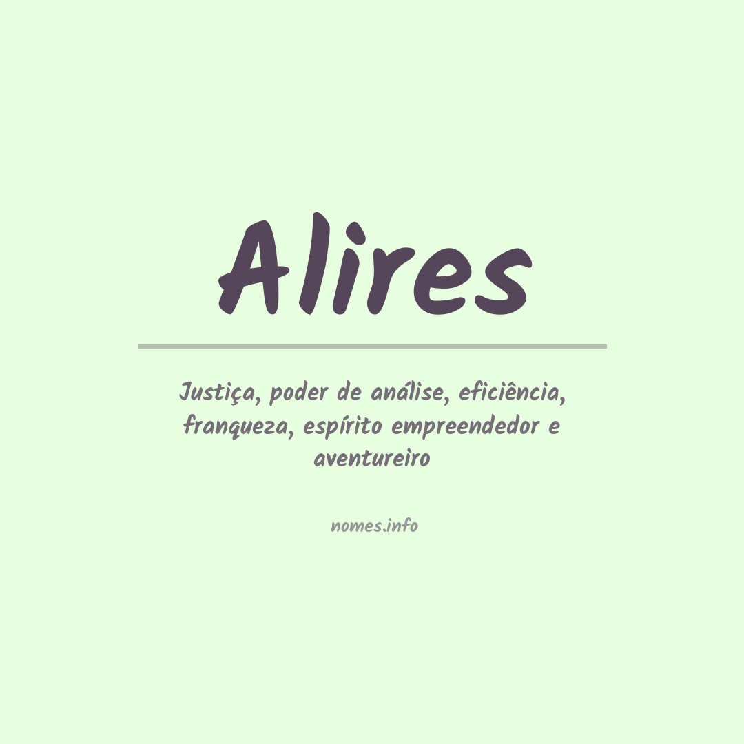 Significado do nome Alires