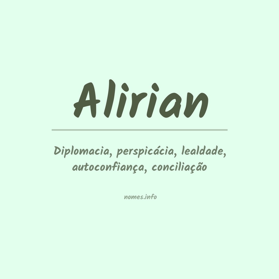 Significado do nome Alirian