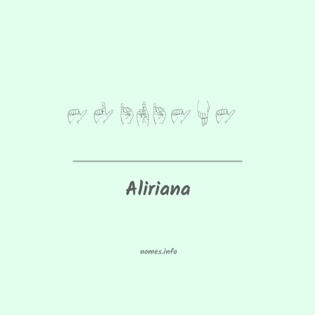 Aliriana em Libras