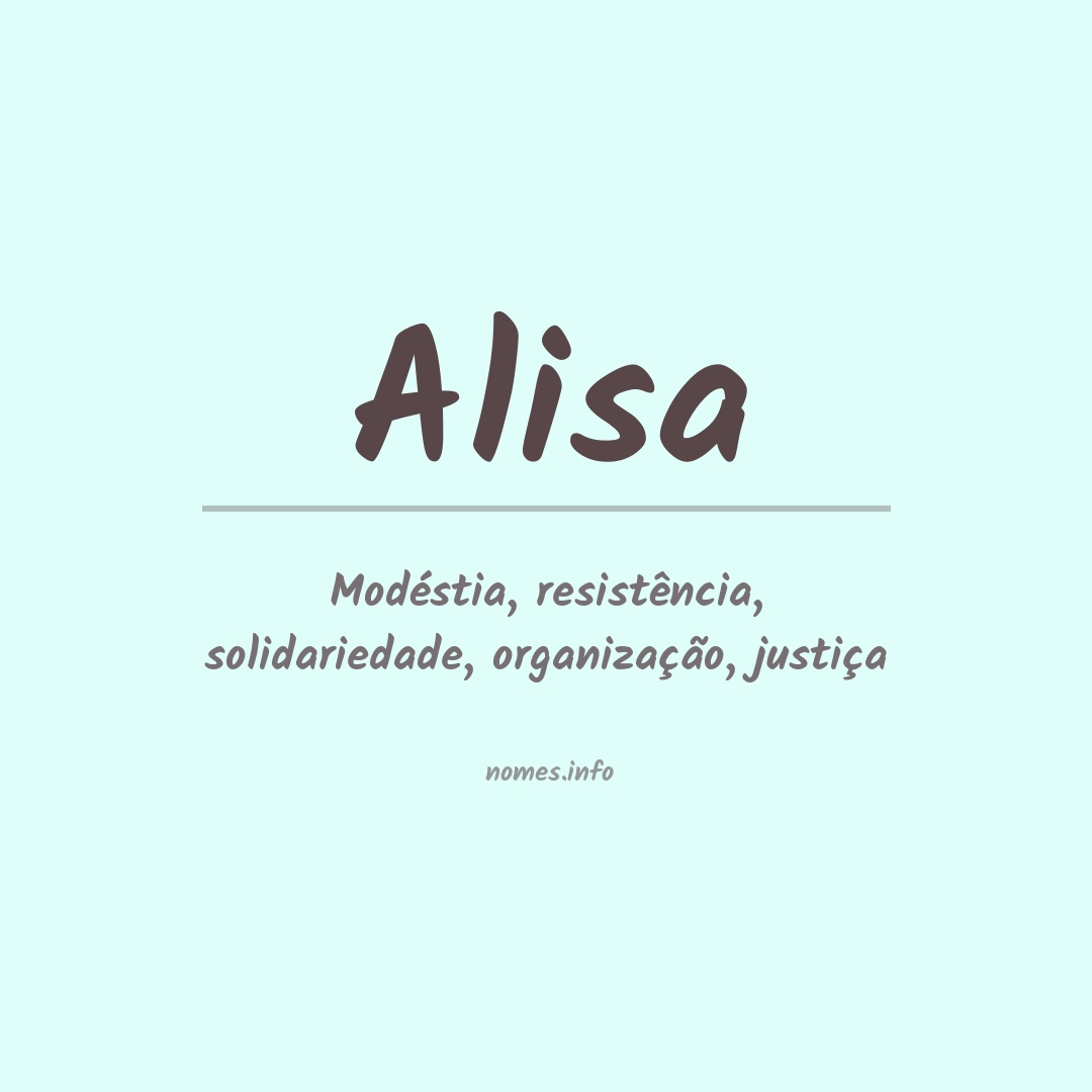 Significado do nome Alisa