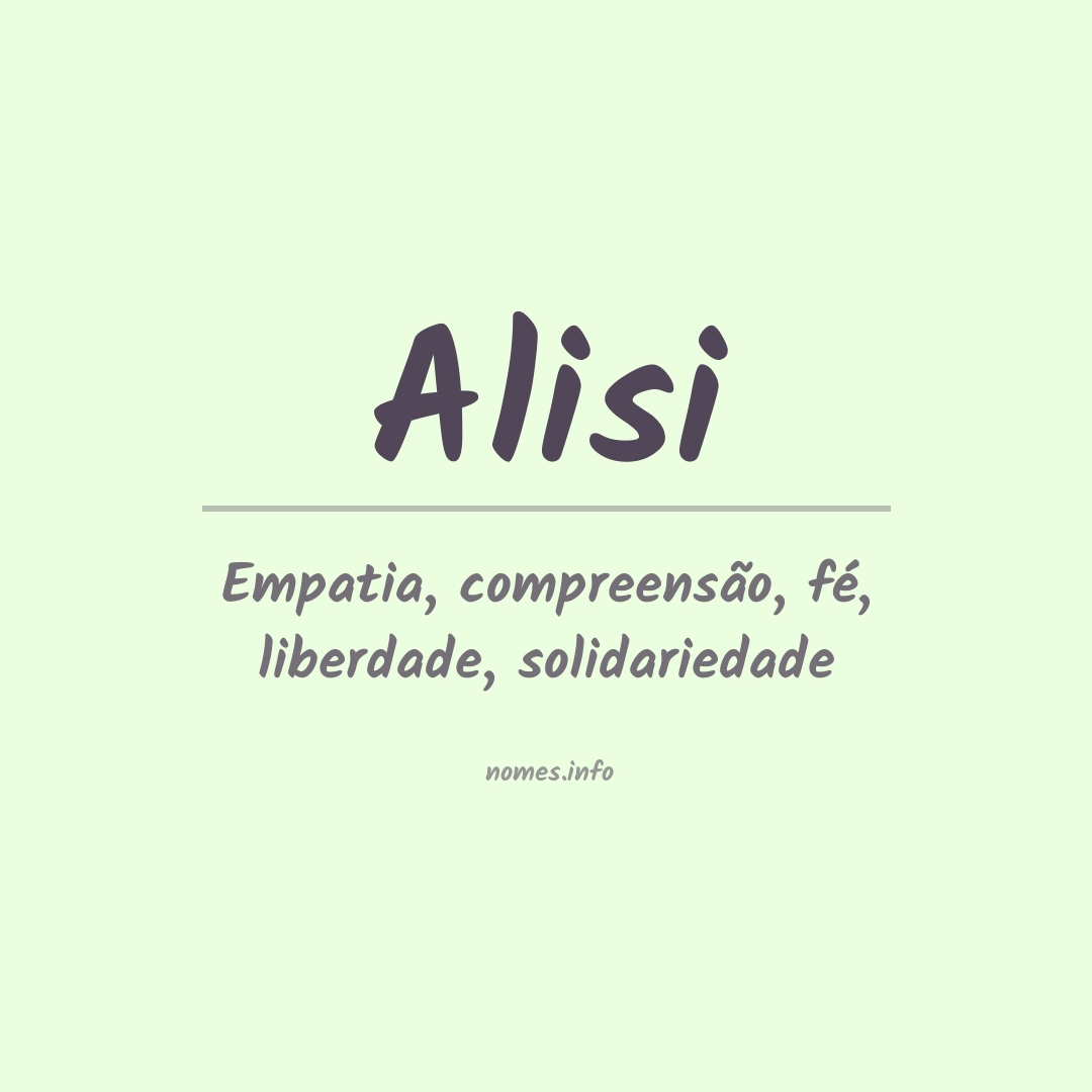 Significado do nome Alisi