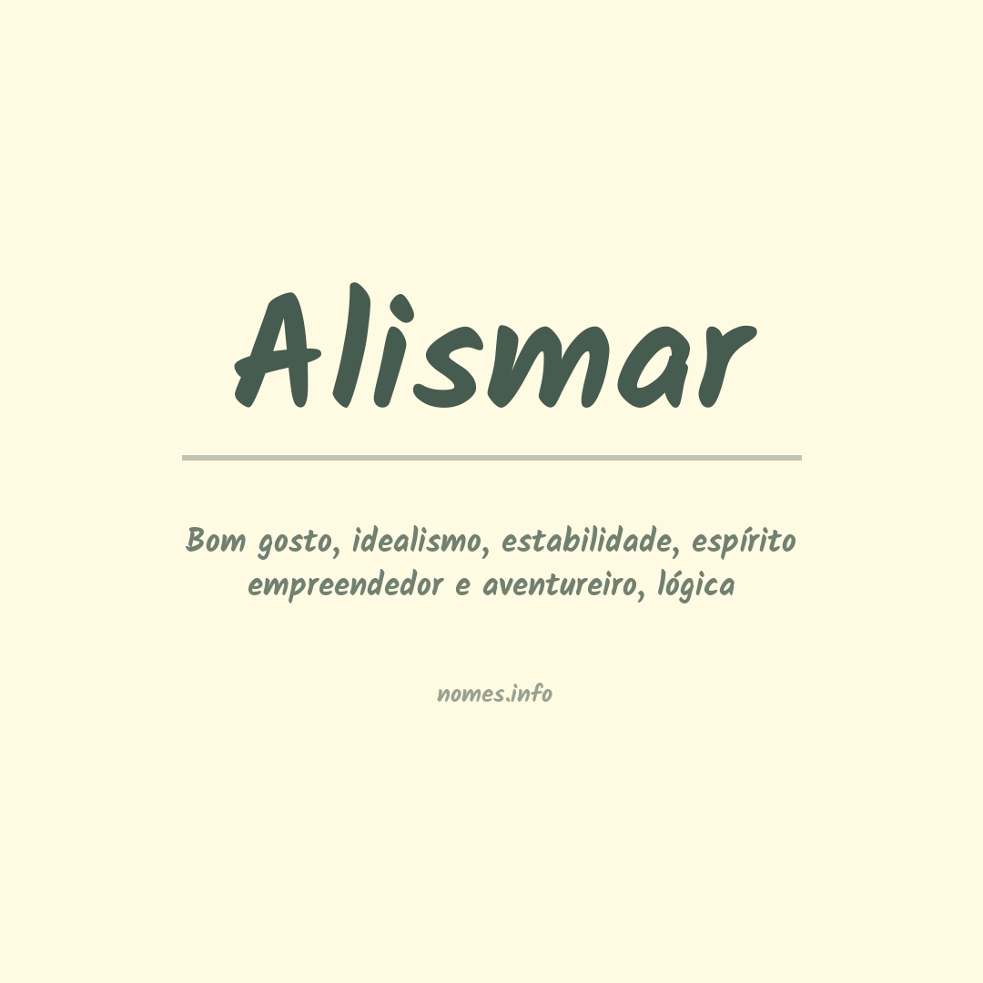 Significado do nome Alismar