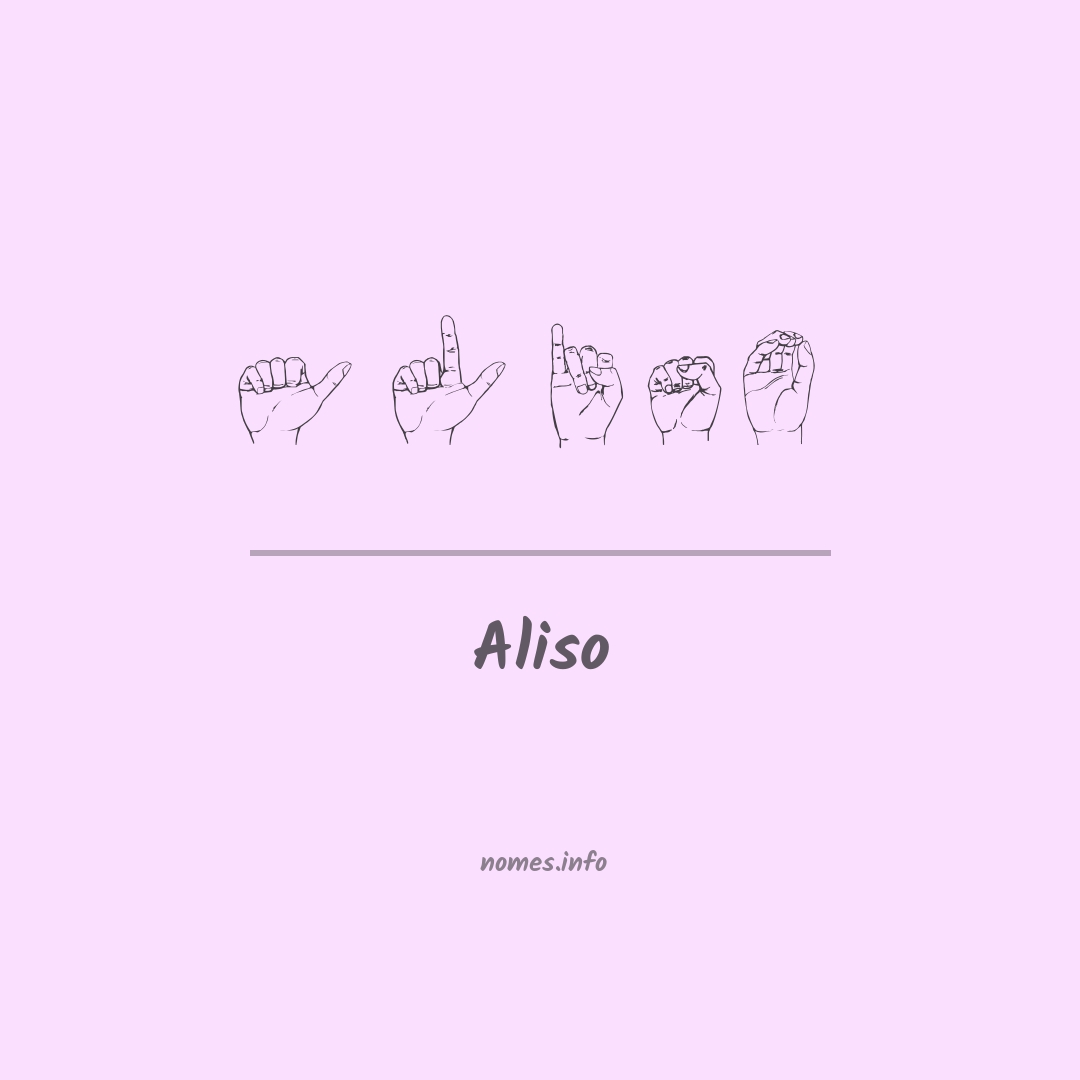 Aliso em Libras