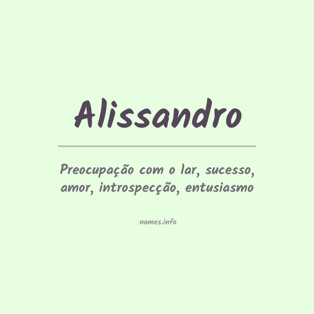 Significado do nome Alissandro