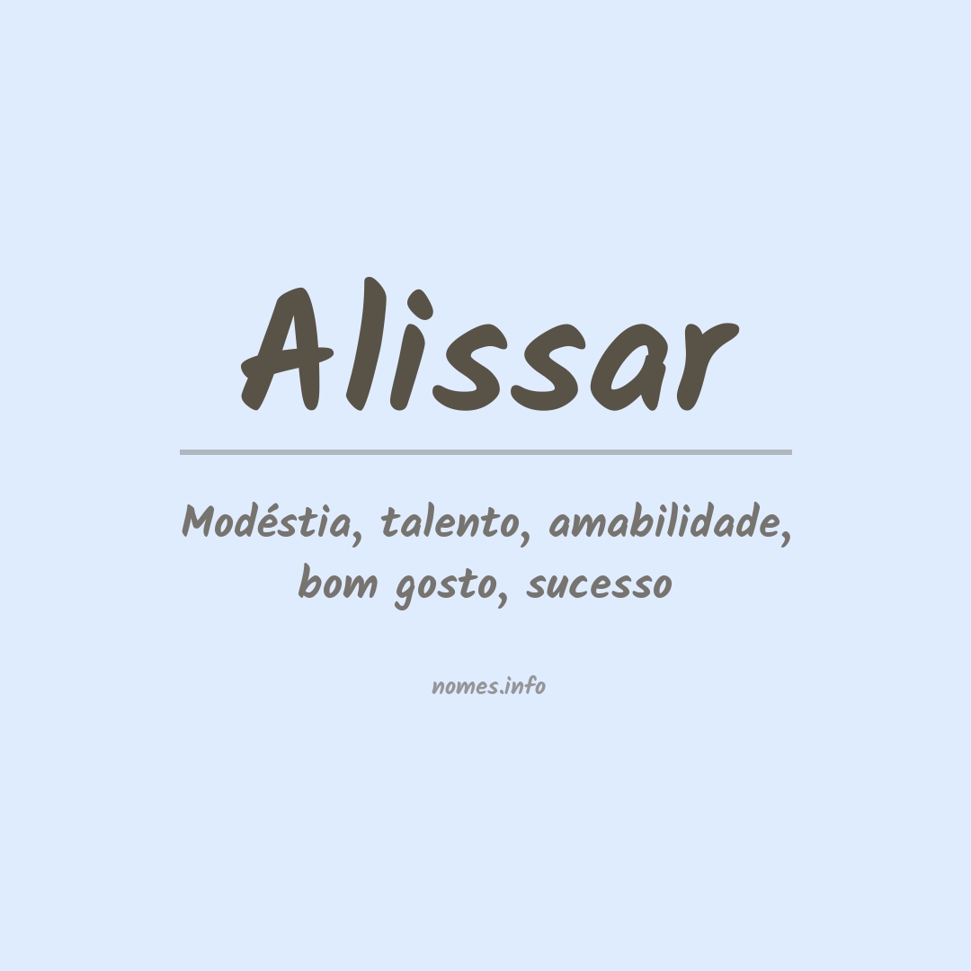 Significado do nome Alissar