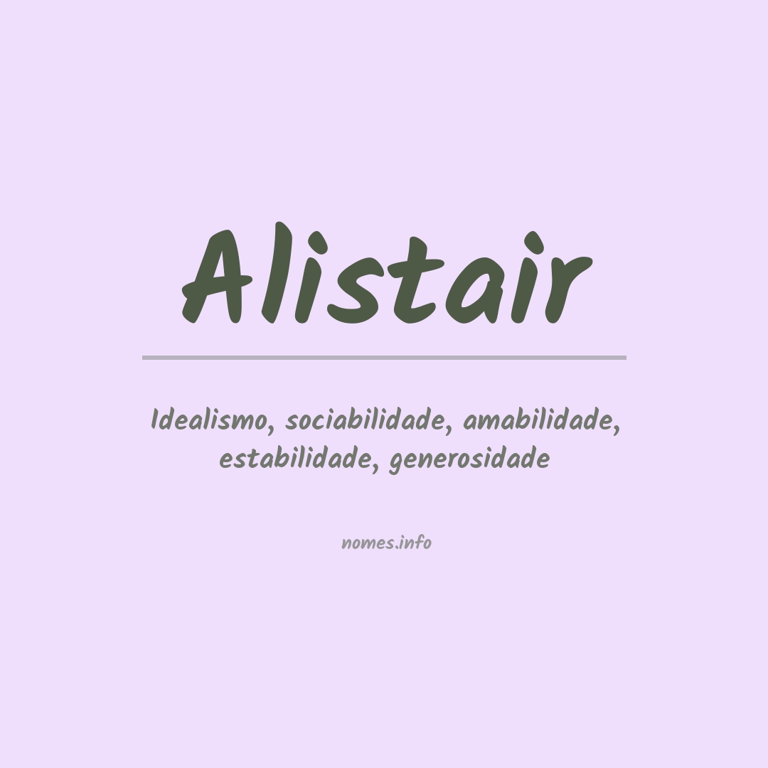 Significado do nome Alistair