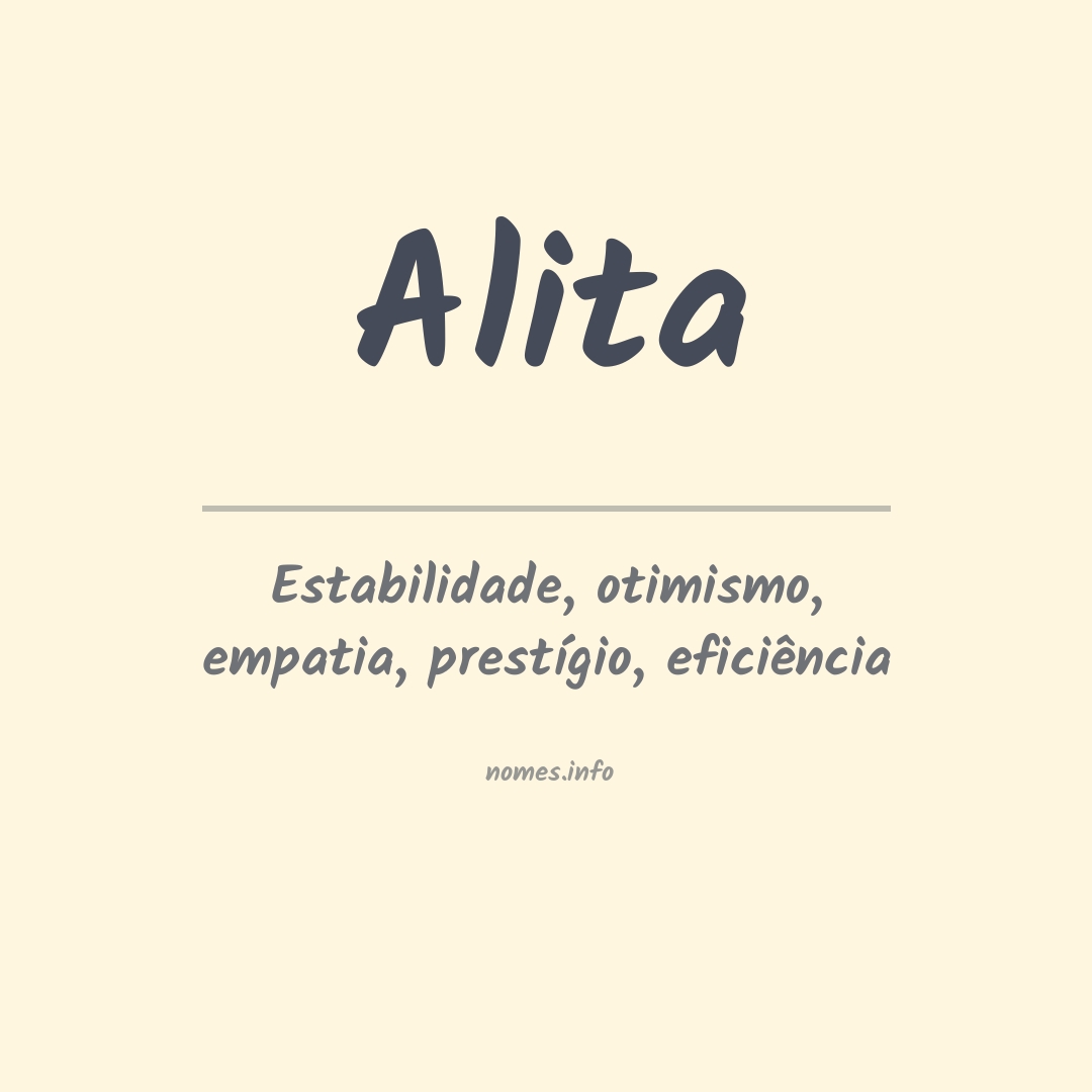 Significado do nome Alita

