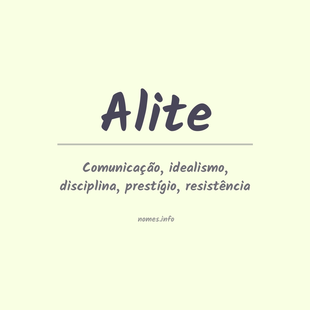 Significado do nome Alite