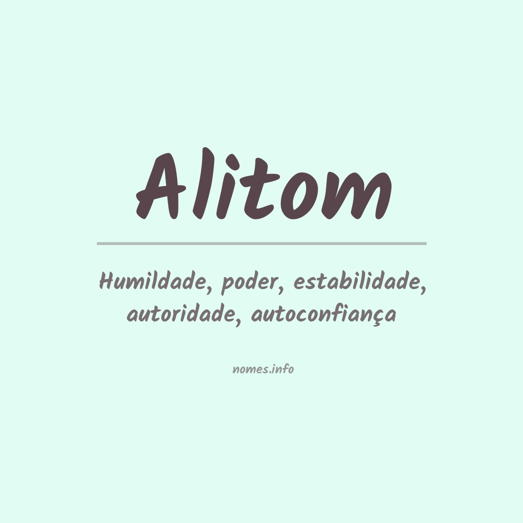 Significado do nome Alitom