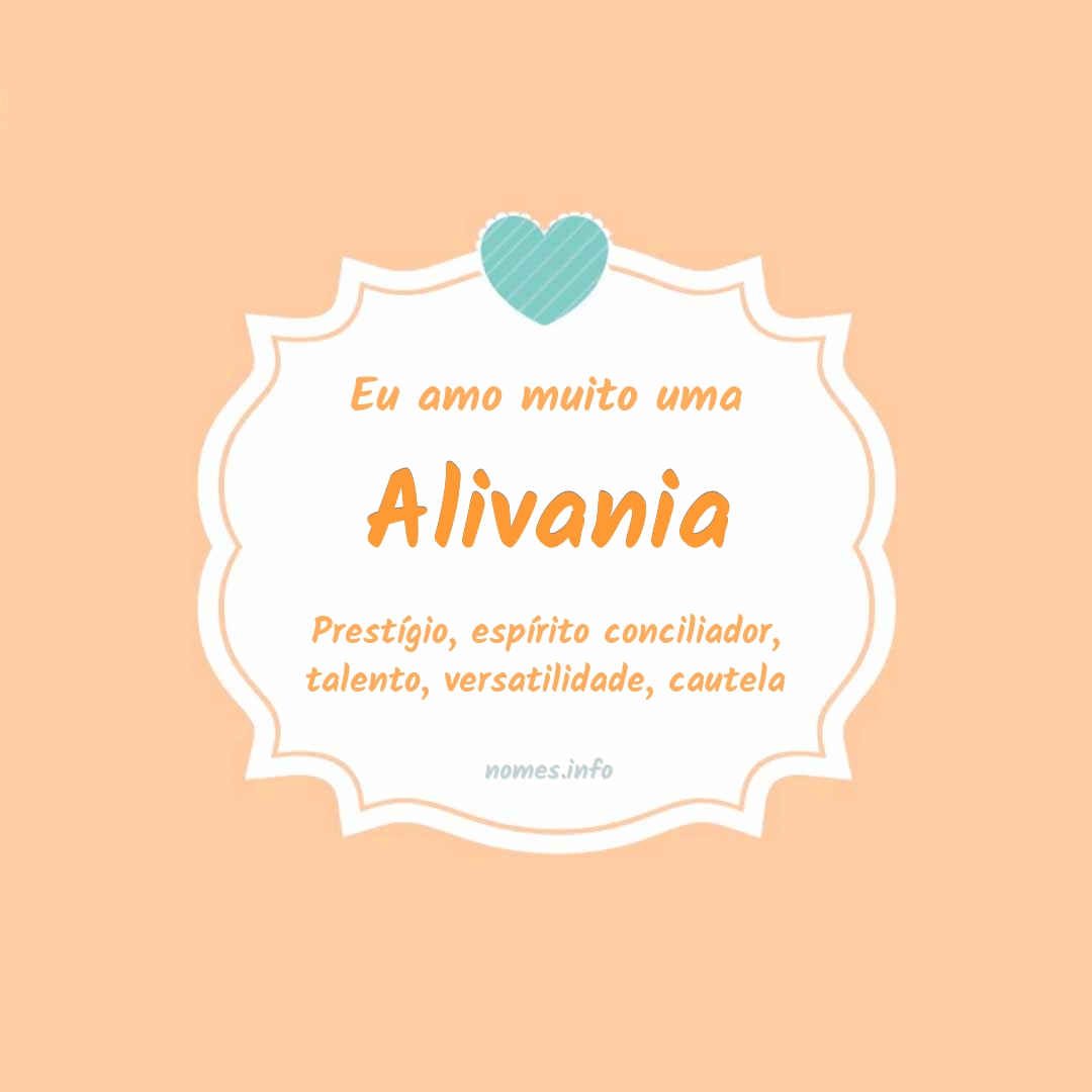 Eu amo muito Alivania