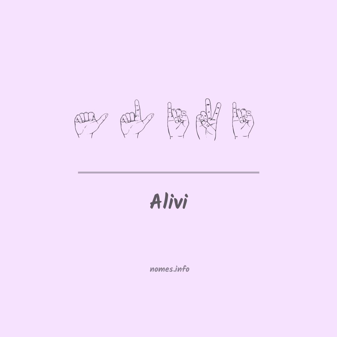Alivi em Libras