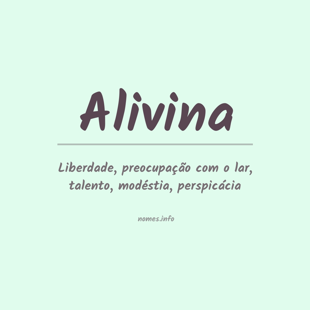 Significado do nome Alivina