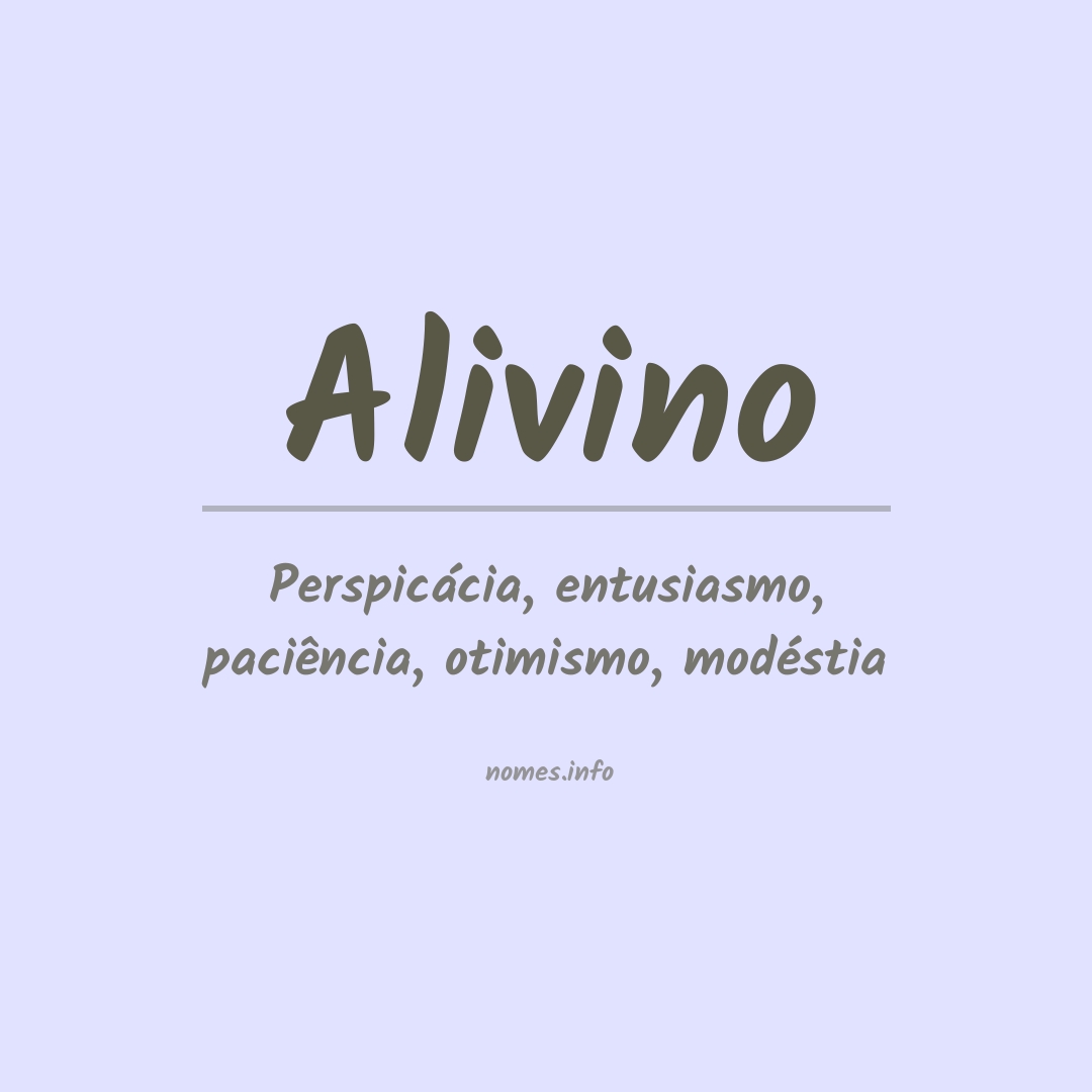 Significado do nome Alivino