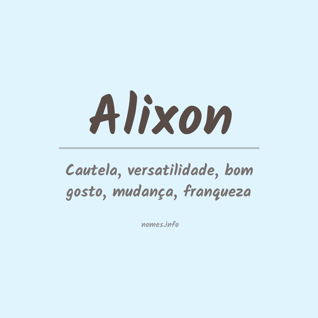 Significado do nome Alixon
