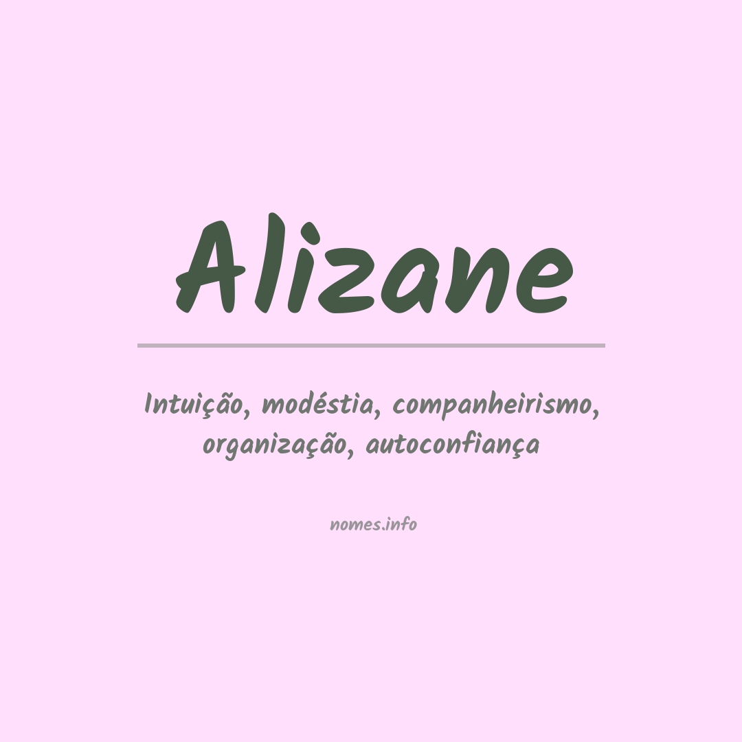 Significado do nome Alizane