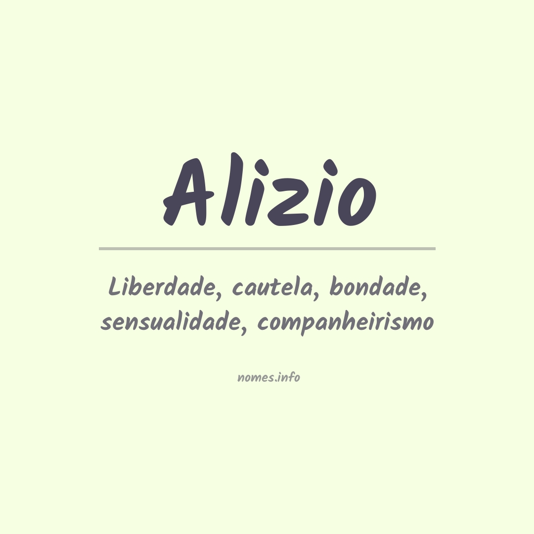 Significado do nome Alizio