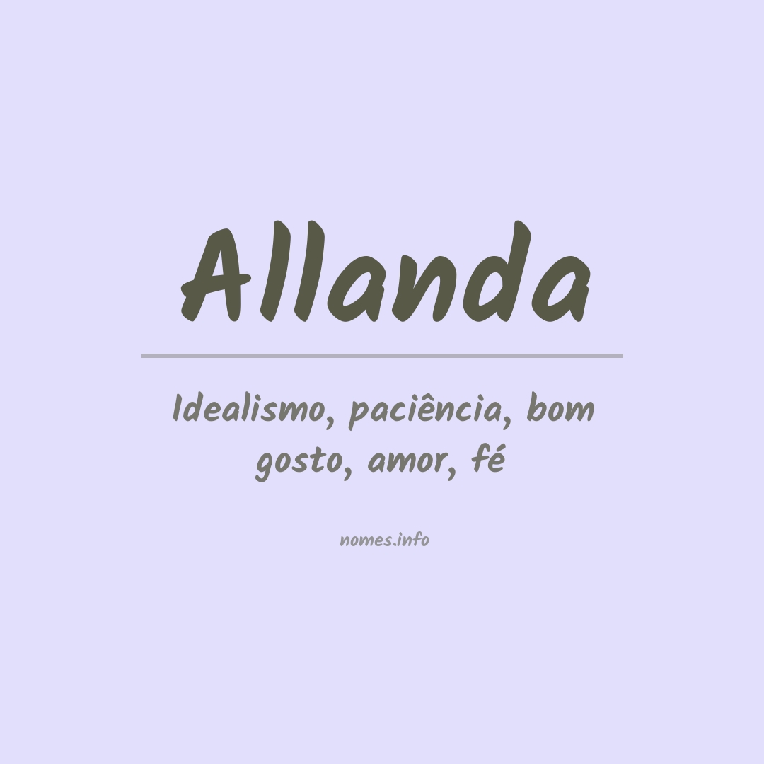 Significado do nome Allanda