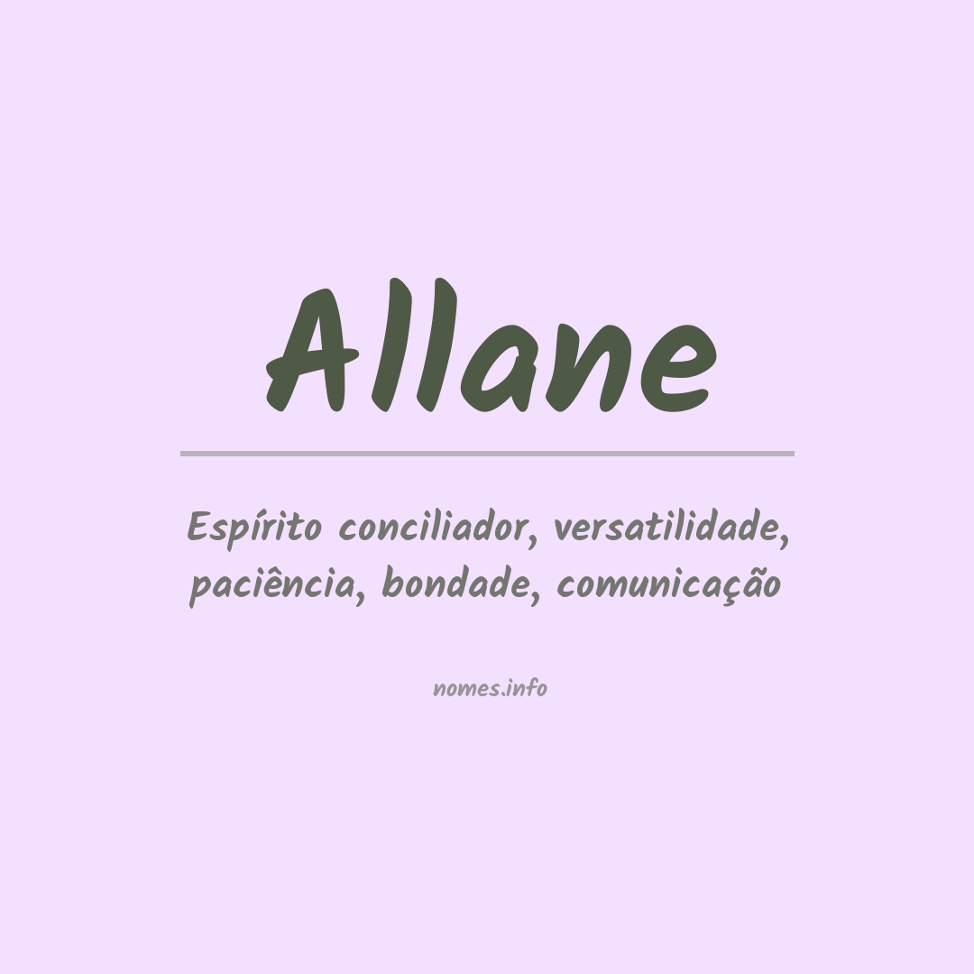 Significado do nome Allane