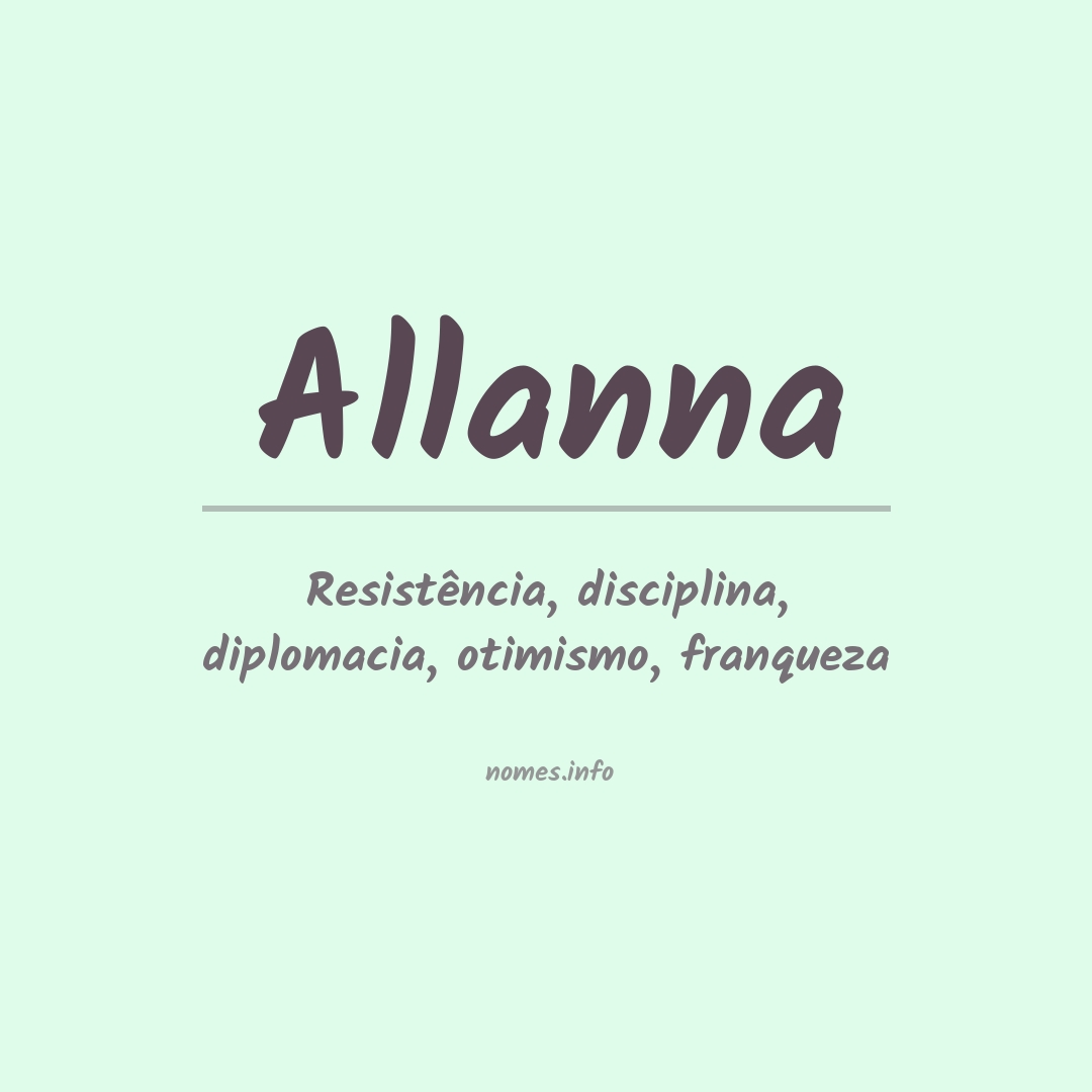 Significado do nome Allanna