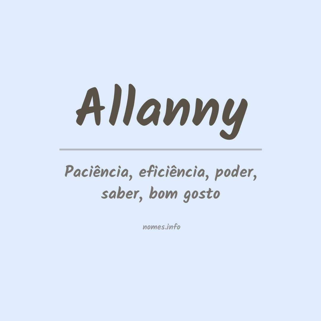 Significado do nome Allanny