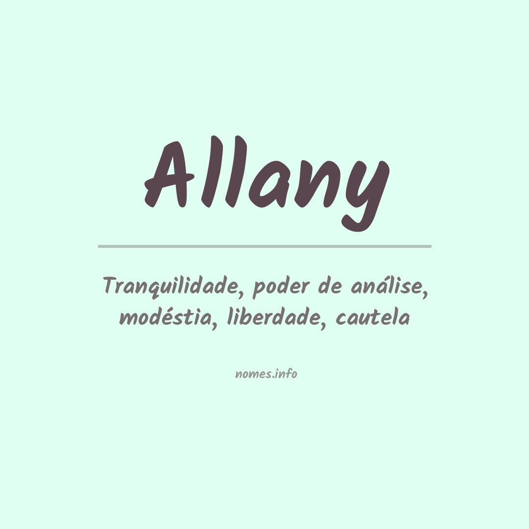 Significado do nome Allany