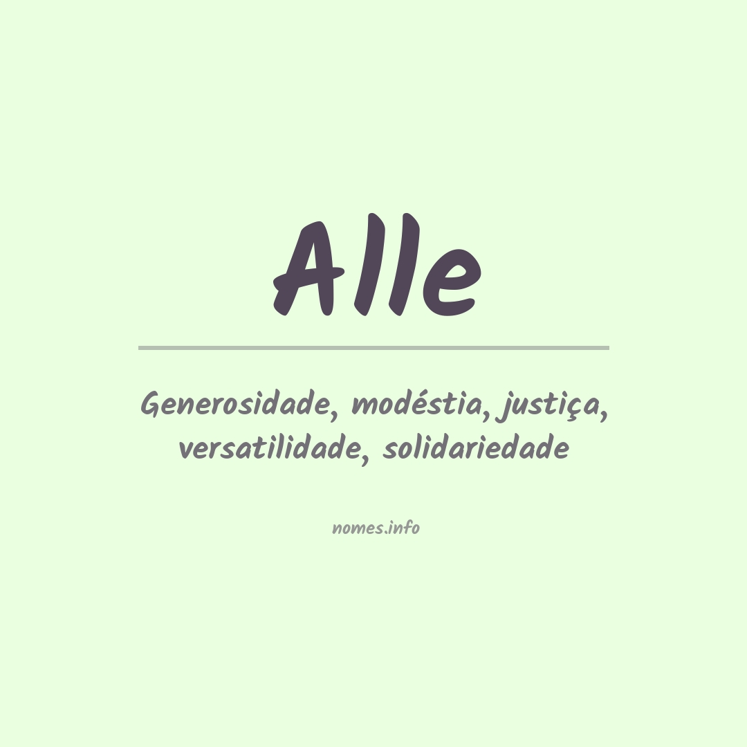 Significado do nome Alle