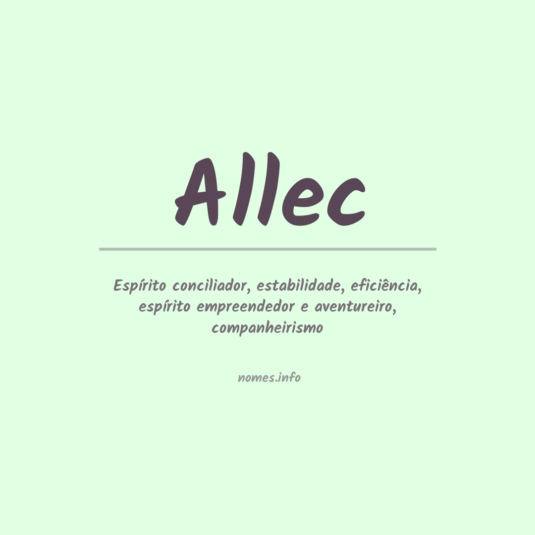 Significado do nome Allec