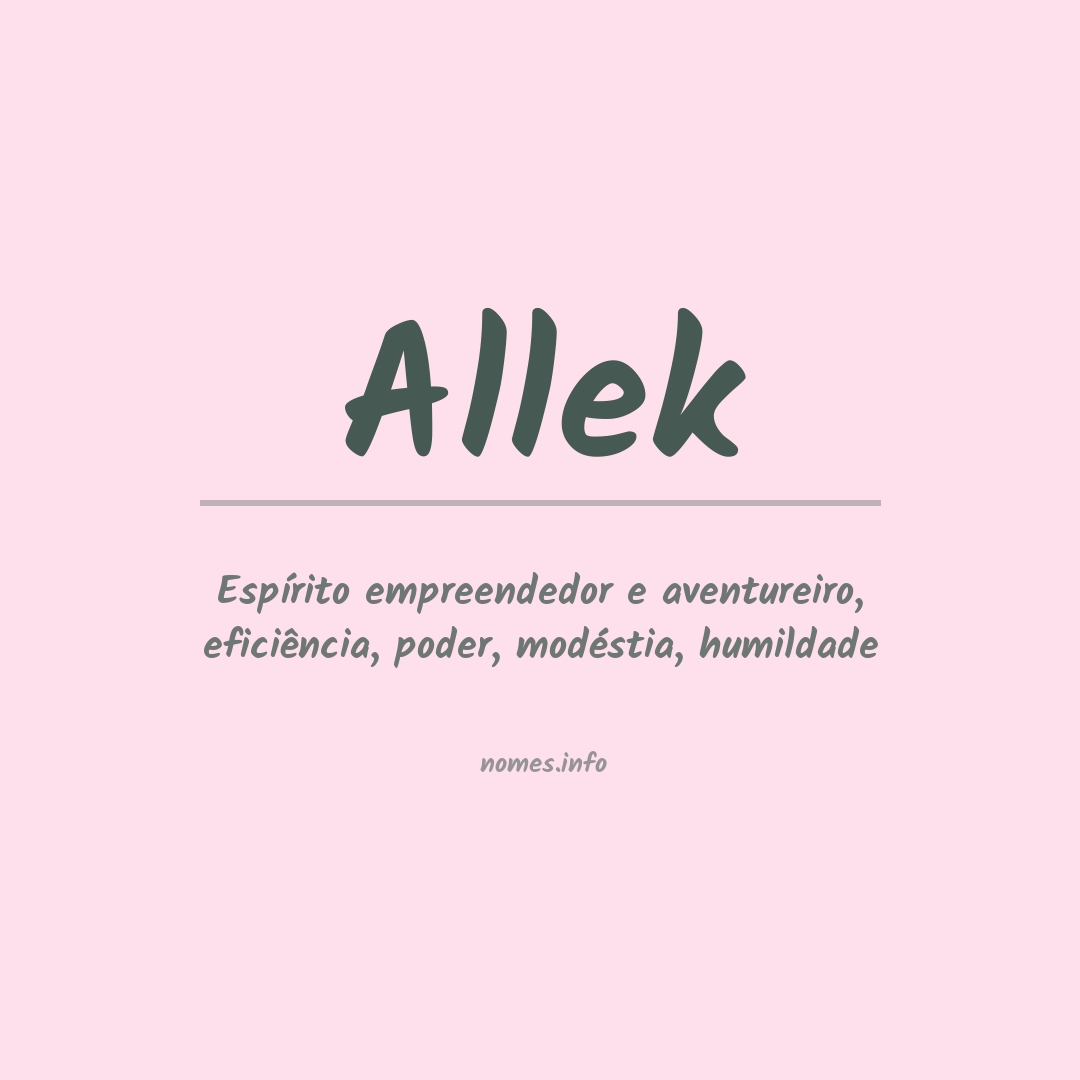 Significado do nome Allek