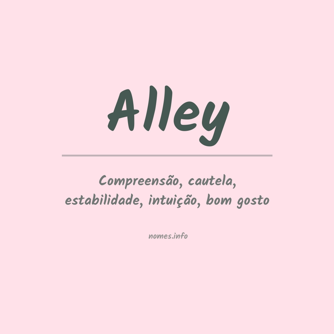 Significado do nome Alley