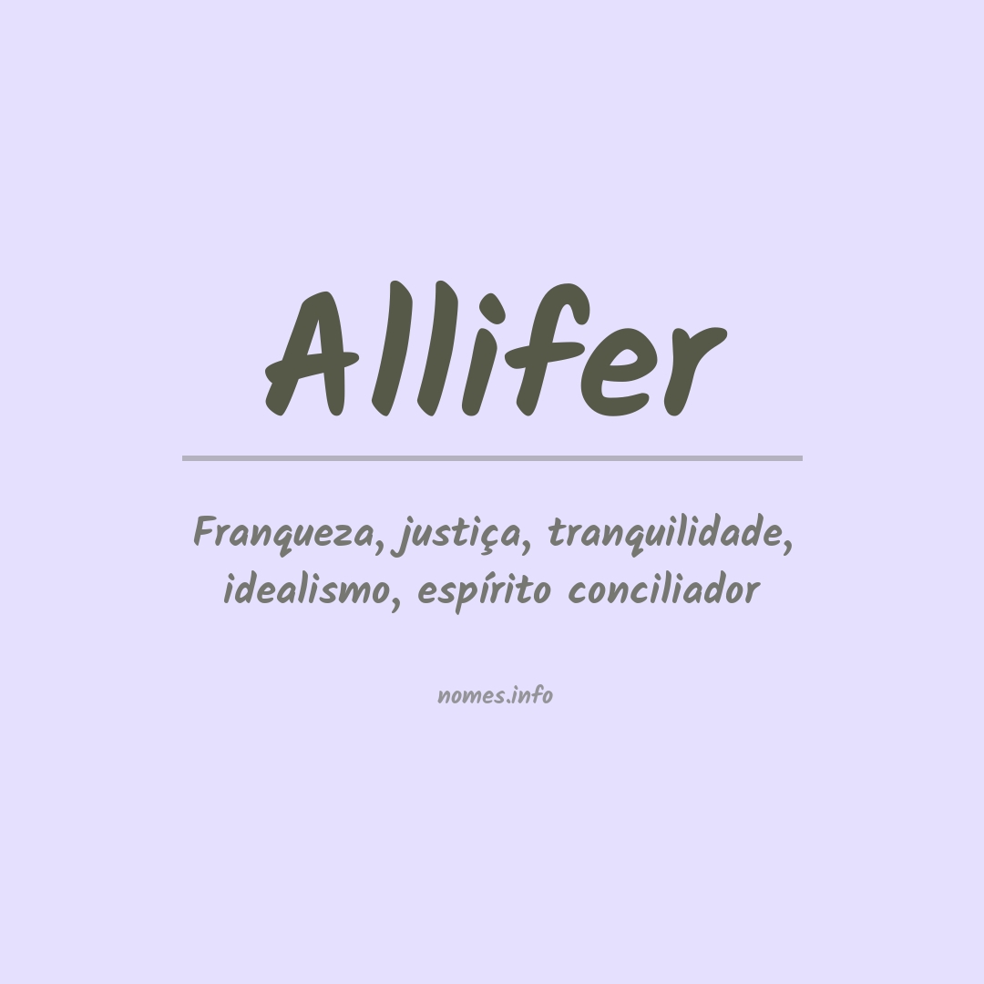 Significado do nome Allifer