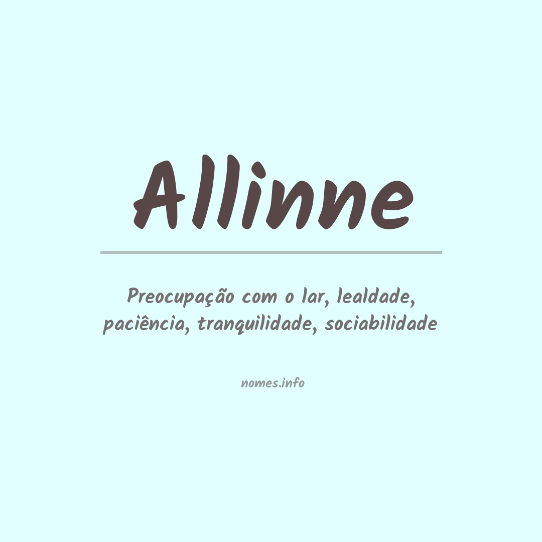 Significado do nome Allinne