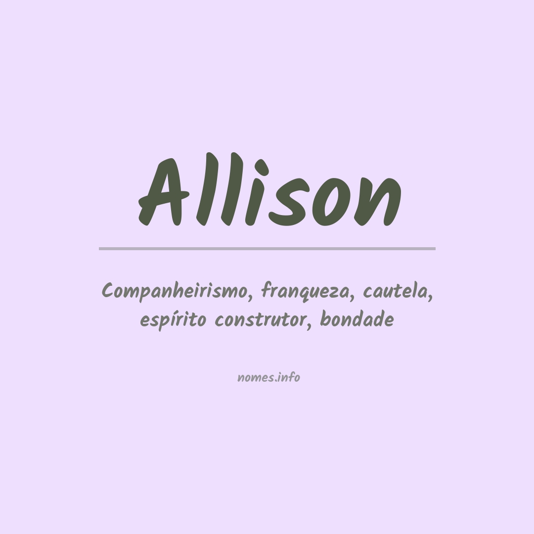 Significado do nome Allison