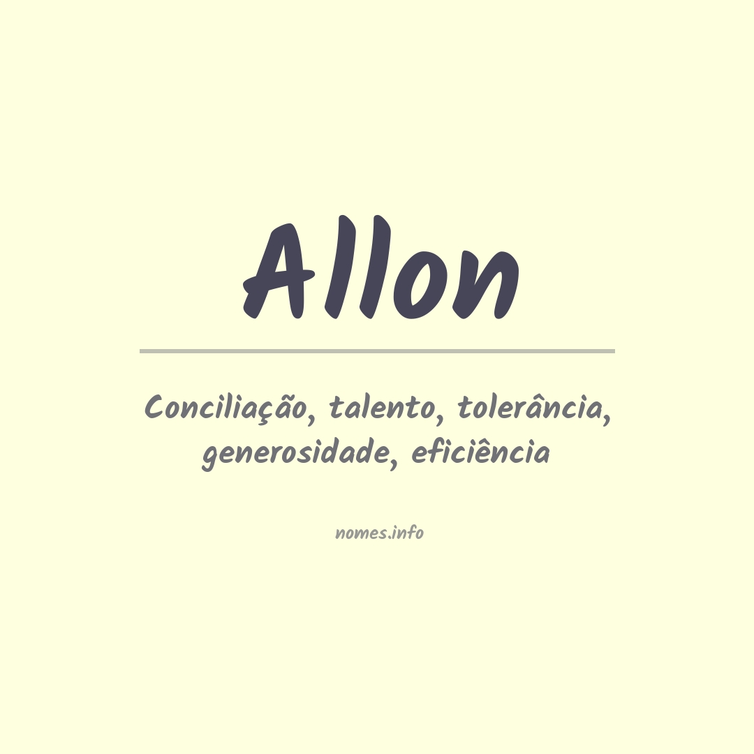 Significado do nome Allon