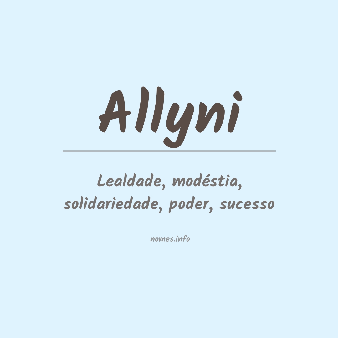Significado do nome Allyni
